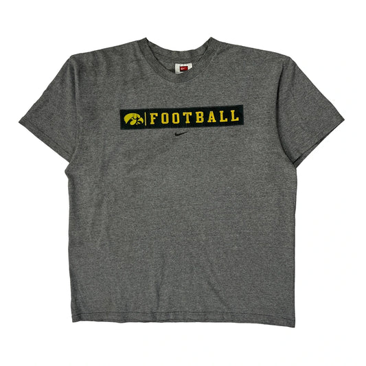 Vintage Iowa Hawkeyes Nike Graphic T-Shirt - Large Grey Cotton