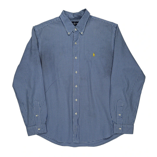 Ralph Lauren Checked Shirt - XL Blue Cotton
