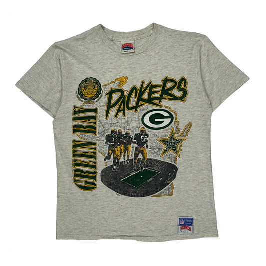 Green Bay Packers Nutmeg Graphic T-Shirt - Large Gray Cotton