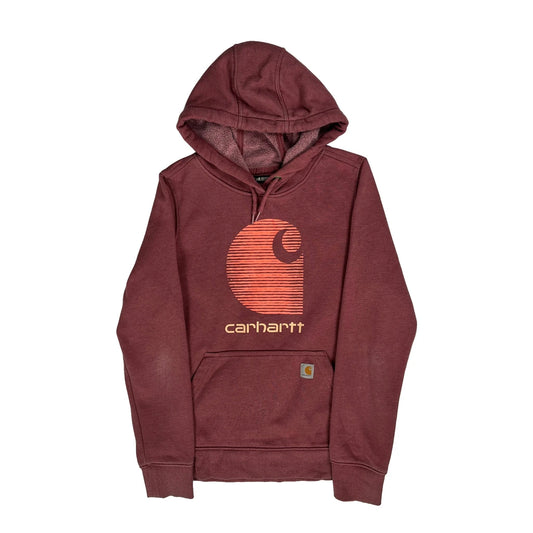 Rain Defender Carhartt Hoodie - Small Burgundy Cotton