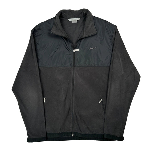 Nike Fleece Jacket - XL Black Polyester