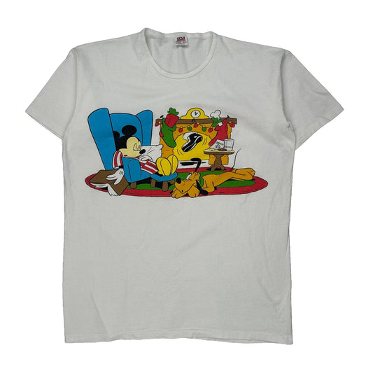 Disney Anvil Christmas T-Shirt - No Size White Cotton