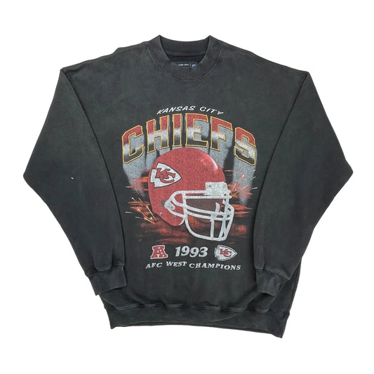 Kansas City Chiefs Abercrombie & Fitch Graphic Sweatshirt - Large Black Cotton