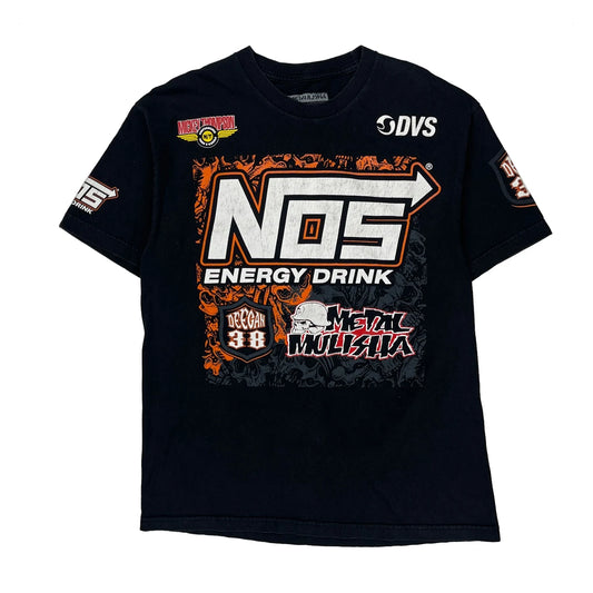 Nos Energy Drink Metal Mulisha T-Shirt - Large Black Cotton