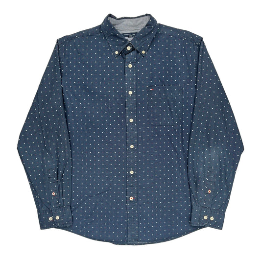 Tommy Hilfiger Shirt - Large Blue Cotton