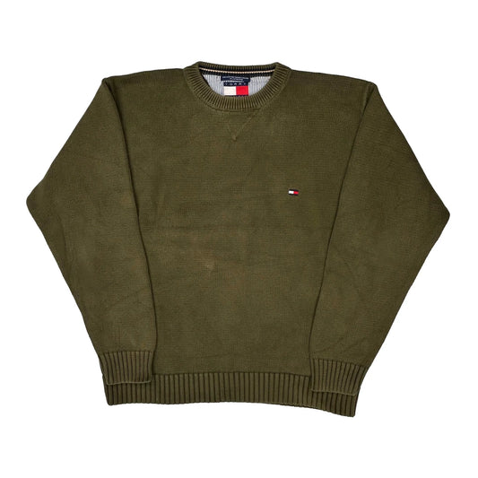Tommy Hilfiger Jumper - Large Green Cotton