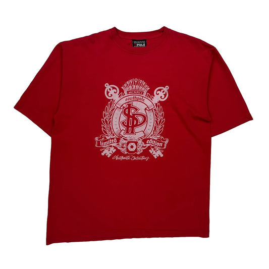 Vintage Limited Edition Southpole Graphic T-Shirt - Large Red Cotton