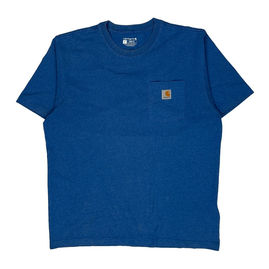 Carhartt T-Shirt - Large Blue Cotton