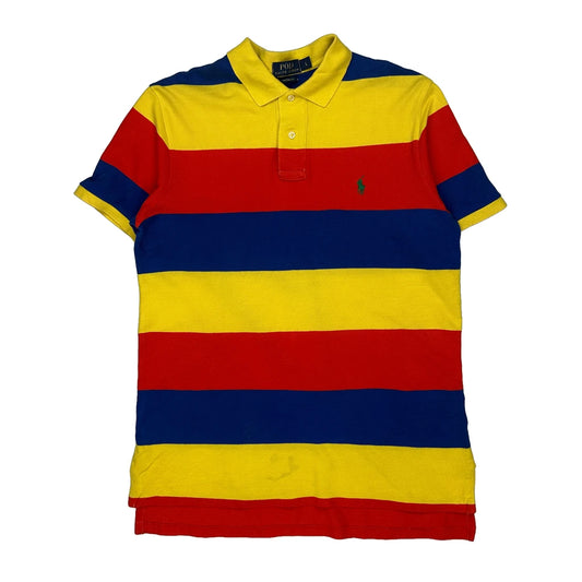 Polo By Ralph Lauren Striped Polo Shirt - Large Multicoloured Cotton