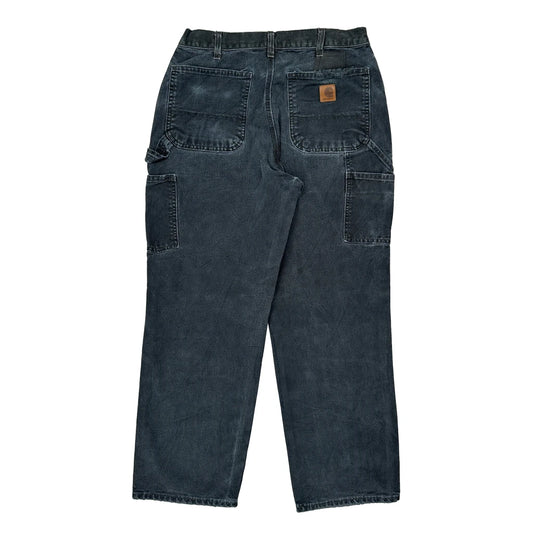 Carhartt Carpenter Trousers - 30W 28L Dark Wash Cotton
