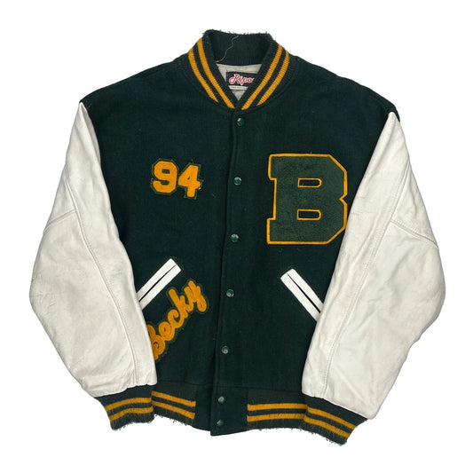 94 Ripon Athletic Varsity Jacket - Medium Yellow Leather