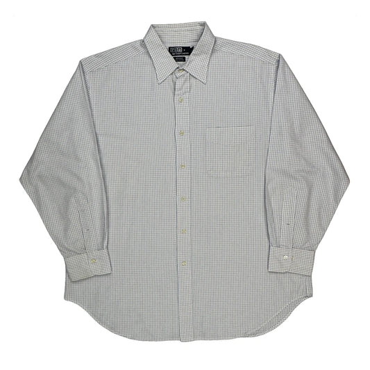 Polo By Ralph Lauren Checked Shirt - XL White Cotton