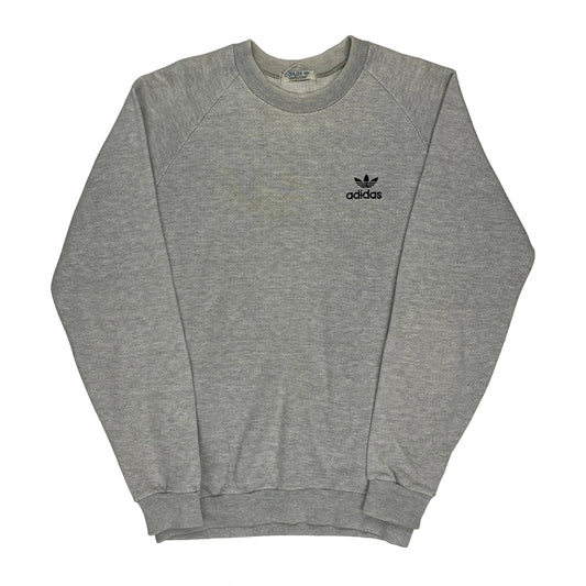 Adidas Originals Adidas Raglan Sweatshirt - Small Grey Cotton