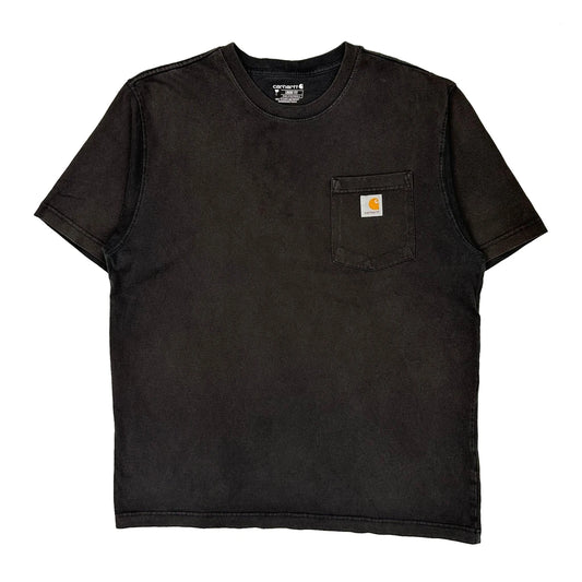 Carhartt T-Shirt - Medium Black Cotton