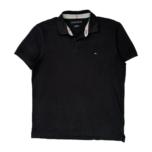 Tommy Hilfiger Polo Shirt - XL Black Cotton
