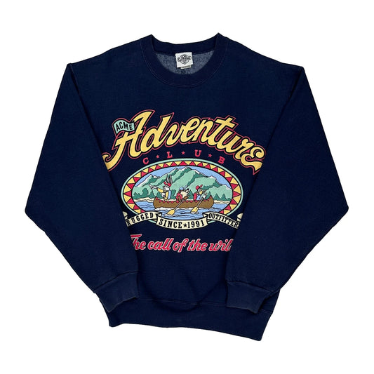 Acme Clothing Graphic Sweatshirt - Medium Navy Cotton