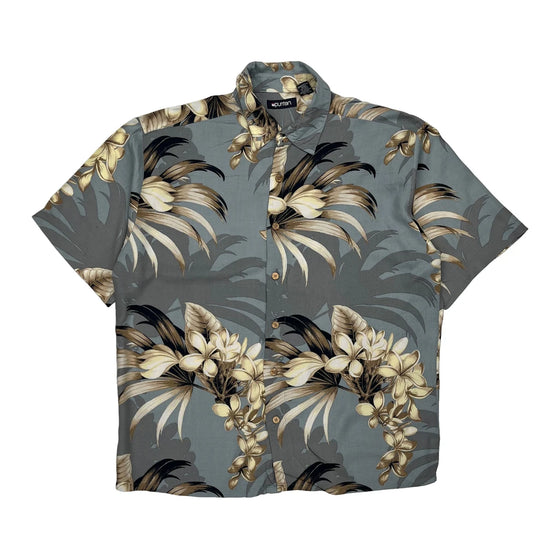 Puritan Hawaiian Shirt - Large Blue Viscose