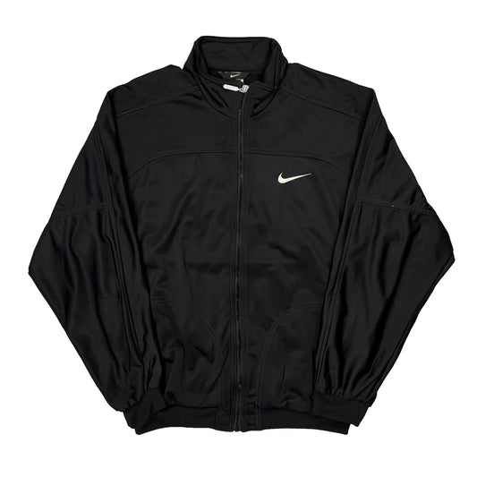 Nike Track Jacket - Large Black Polyester