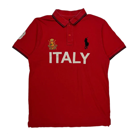Italy Polo By Ralph Lauren Polo Shirt - XL Red Cotton