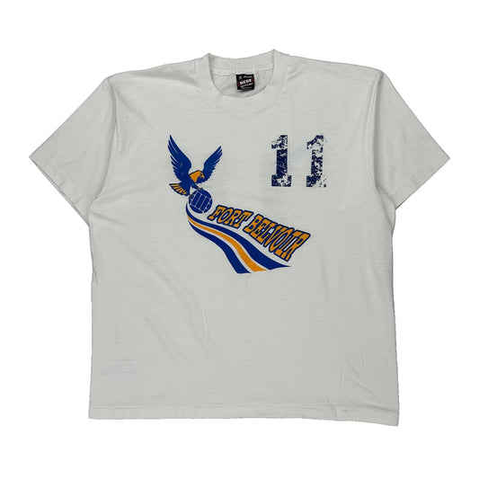 Fort Belvoir Fruit Of The Loom Graphic T-Shirt - XL White Cotton Blend