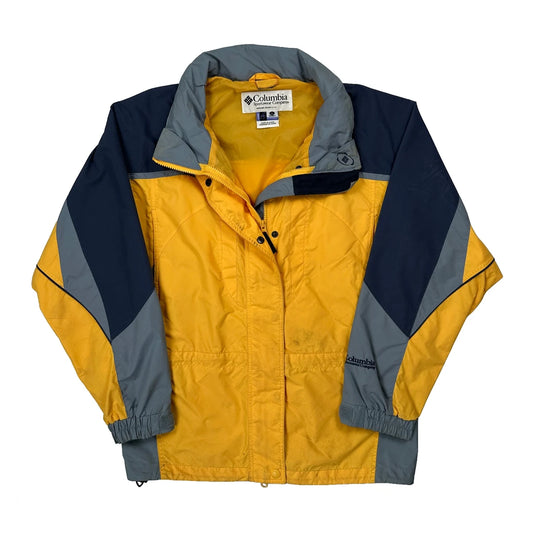 Columbia Windbreaker - Large Yellow Polyester