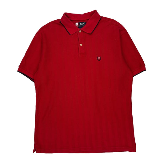 Chaps Ralph Lauren Polo Shirt - Large Red Cotton
