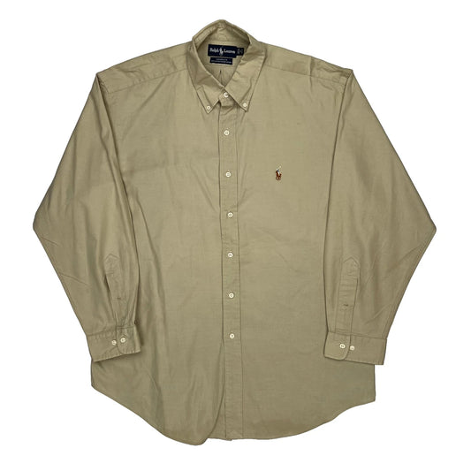 Yarmouth Ralph Lauren Shirt - XL Beige Cotton