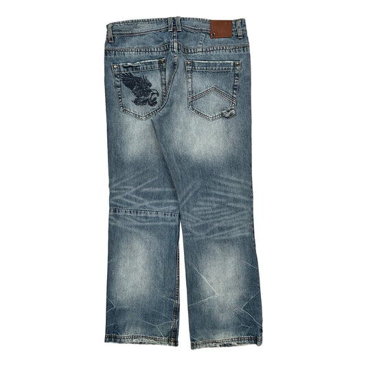 Armani Exchange Graphic Jeans - 34W 32L Blue Denim
