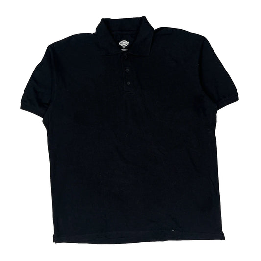 Dickies Polo Shirt - XL Black Cotton Blend
