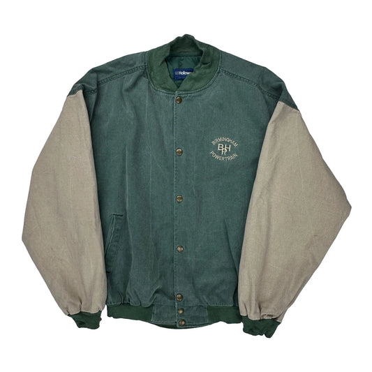 Made In USA Holloway Bomber Jacket - Large Beige Cotton