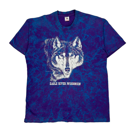 Eagle River, Wisconsin Fruit Of The Loom Single Stitch T-Shirt - XL Purple Cotton