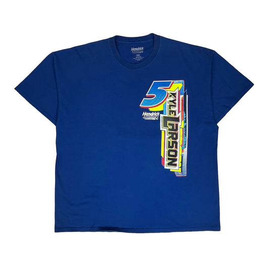 Kyle Larson Nascar Graphic T-Shirt - 2XL Blue Cotton