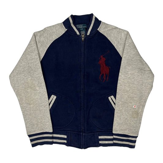 Age 8 Polo By Ralph Lauren Varsity Jacket - Small Blue Cotton