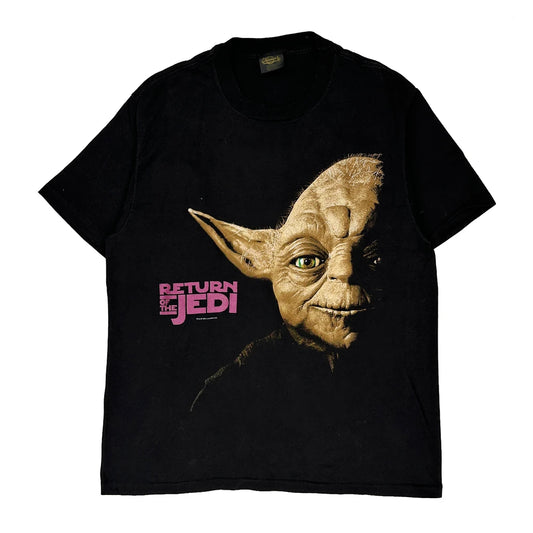 Vintage 1995 Return Of The Jedi Star Wars Yoda Graphic T-Shirt - XL Black Cotton