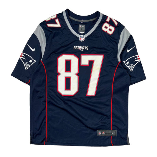 New England Patriots Nike Nfl Football Jersey - Large Navy Polyester