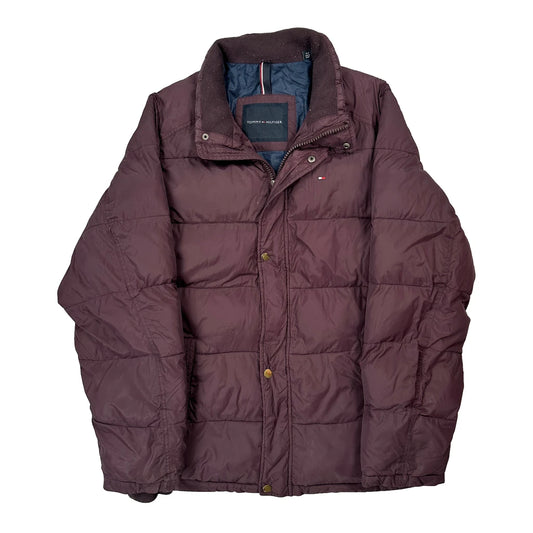 Tommy Hilfiger Puffer - XL Burgundy Polyester