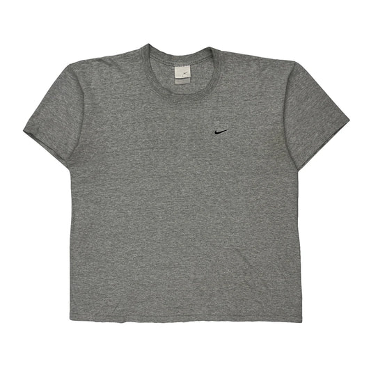 Nike T-Shirt - Large Grey Cotton
