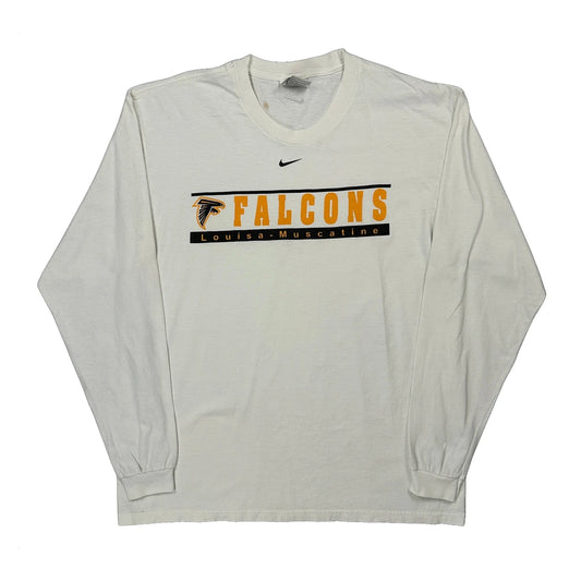 Falcons Nike Graphic Long Sleeve T-Shirt - Large White Cotton