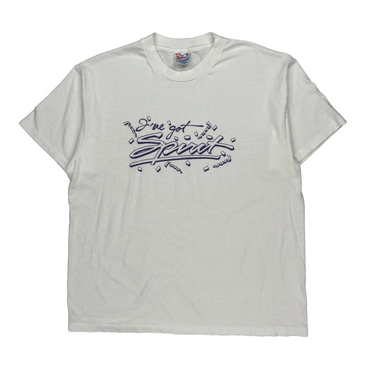 Hanes Graphic T-Shirt - XL White Cotton Blend