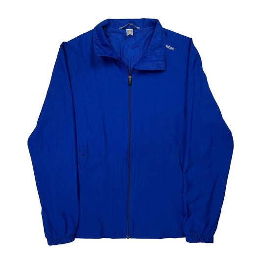 Reebok Windbreaker - Large Blue Polyester
