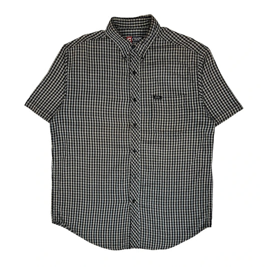 Chaps Ralph Lauren Checked Short Sleeve Shirt - Large Black Cotton