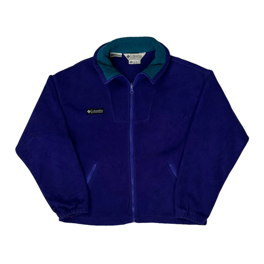 Age 14-16 Columbia Fleece Jacket - Large Purple Polyester