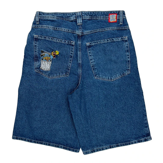 Empyre Hip Hop Denim Shorts - 32W 10L Blue Denim