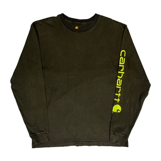 Vintage Carhartt Long Sleeve T-Shirt - Medium Green Cotton