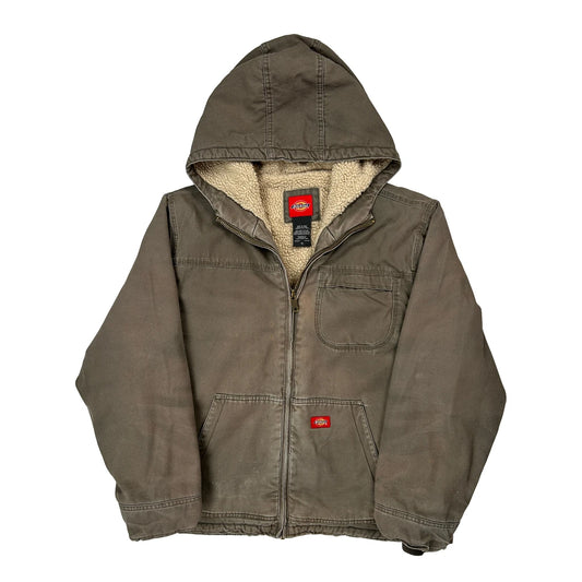 Dickies Sherpa Lined Workwear Jacket - XL Brown Cotton