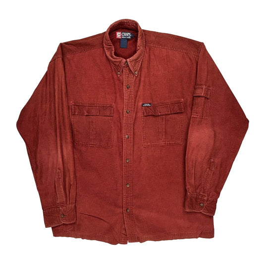Chaps Ralph Lauren Cord Shirt - XL Red Cotton