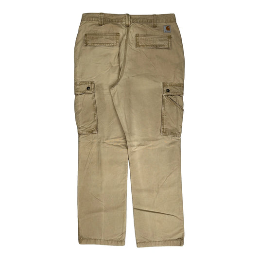 Carhartt Cargo Trousers - 33W 32L Khaki Cotton
