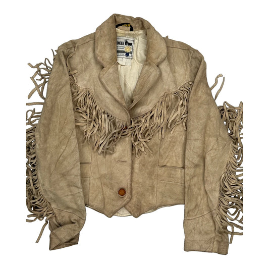 Pioneer Wear Suede Jacket - Small Beige Suede