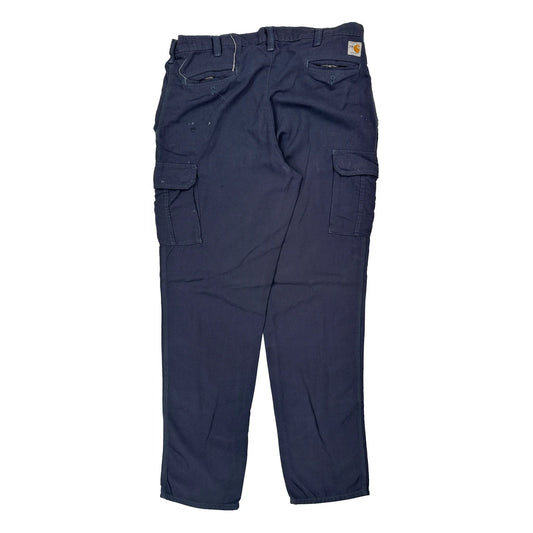 Carhartt Cargo Trousers - 36W 36L Navy Cotton