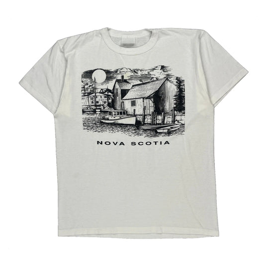 Nova Scotia Unbranded Graphic T-Shirt - Medium Black Cotton